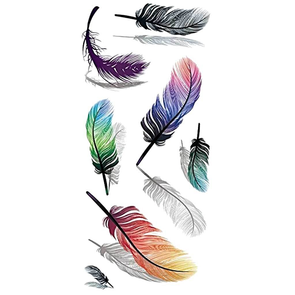 3D Feathers Temporary Tattoos