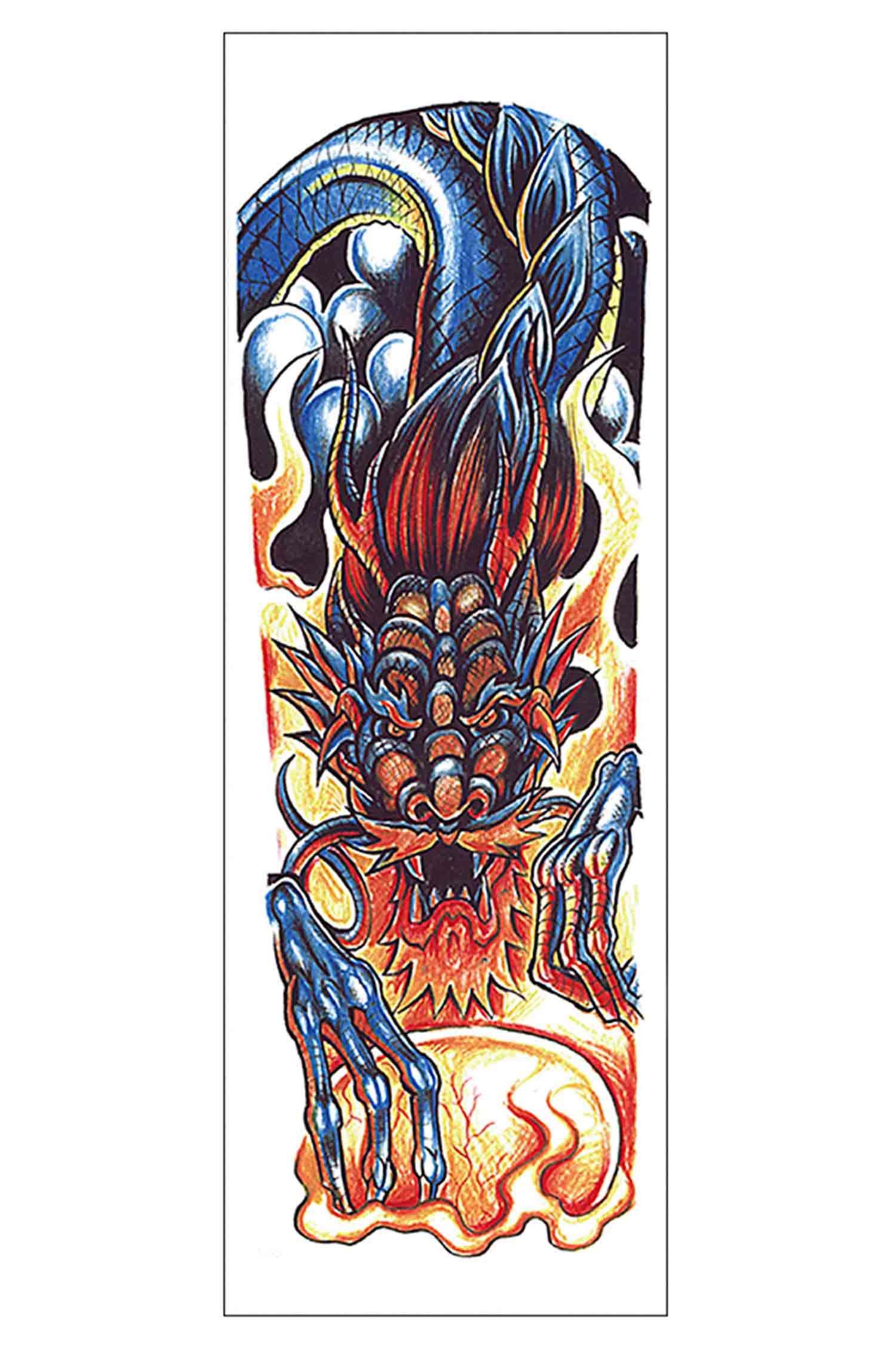 Blue Chinese Dragon Sleeve