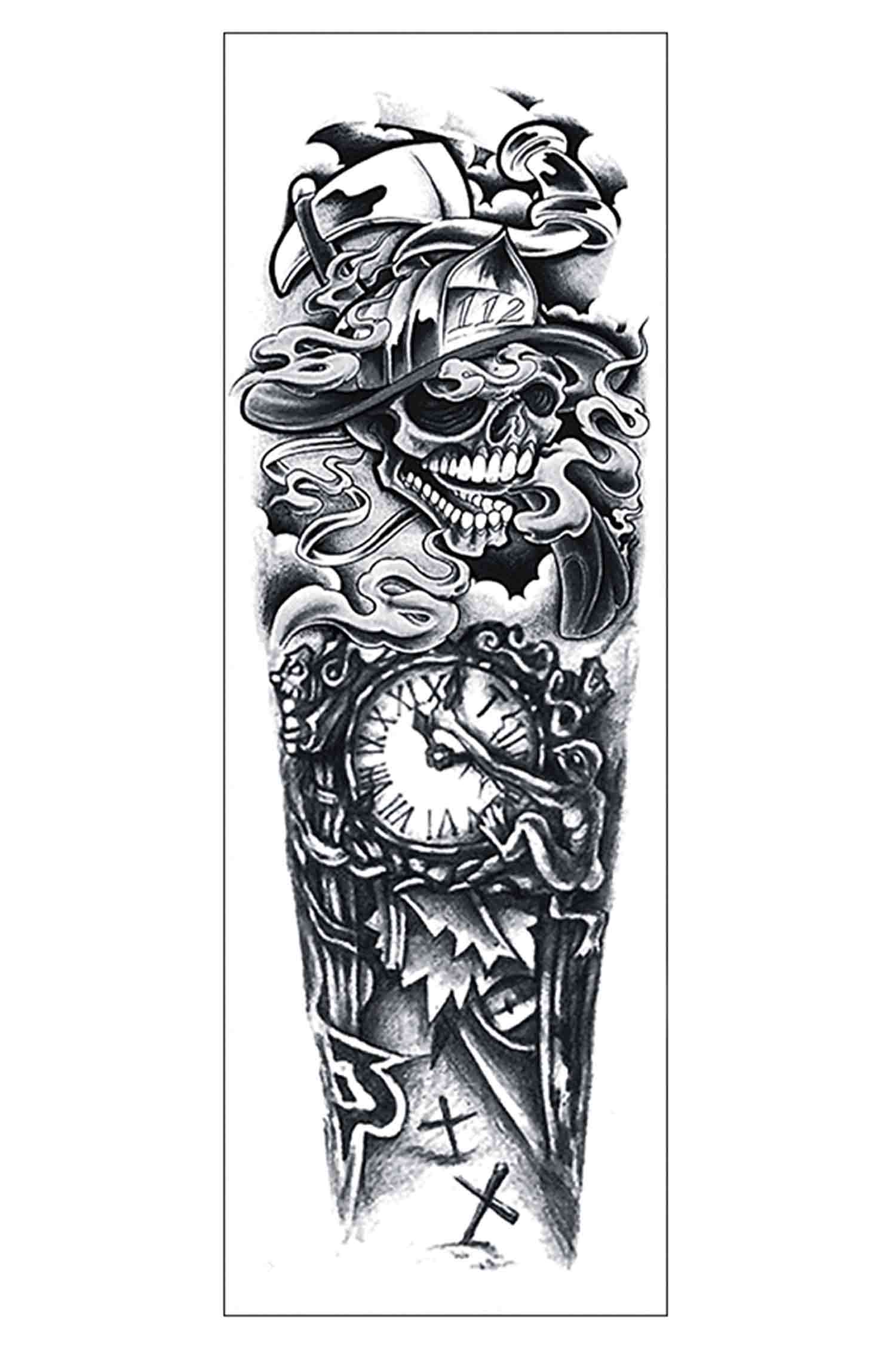 Fireman Death Skull Sleeve