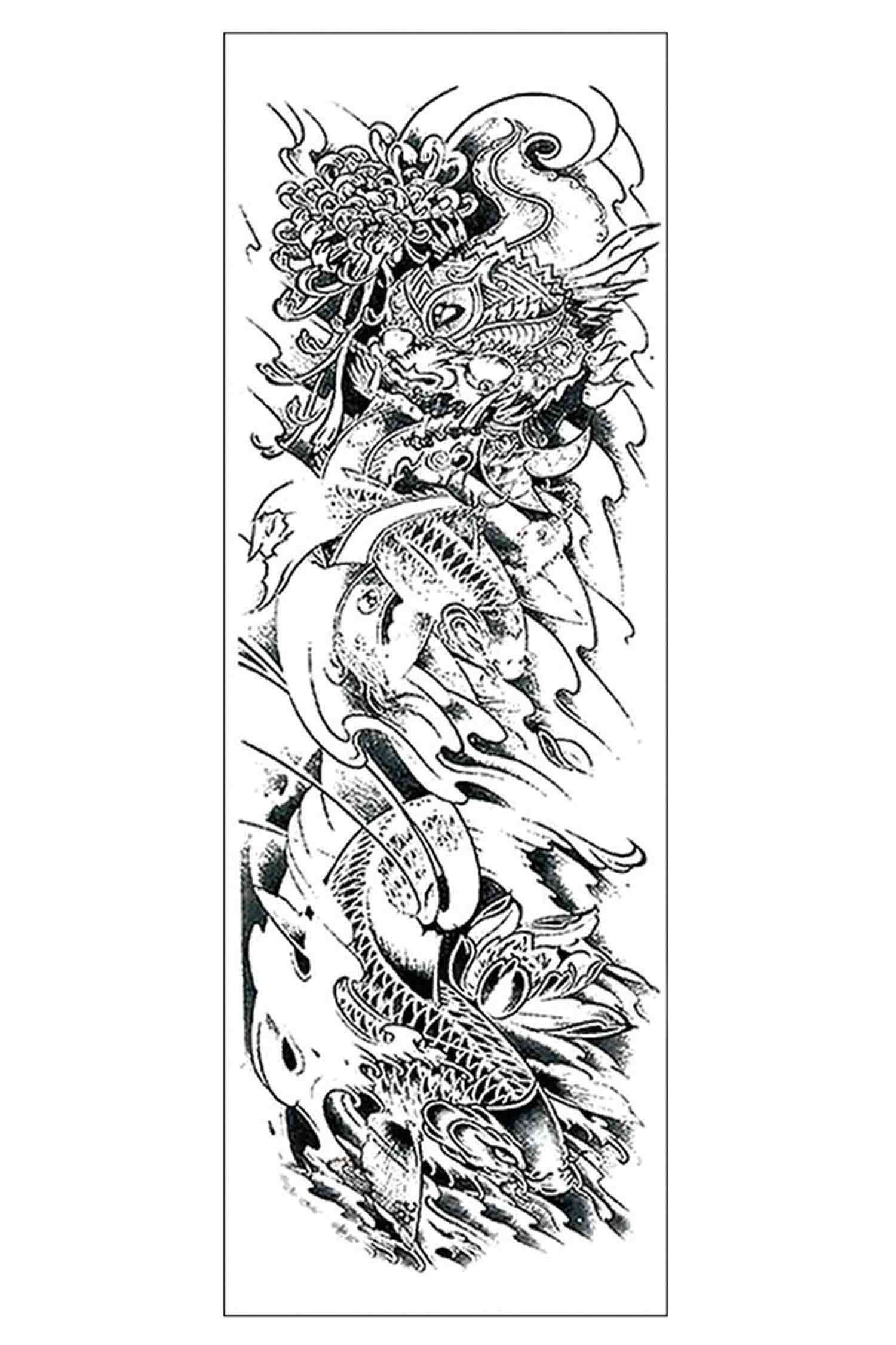 Koi Carp B&W Sleeve