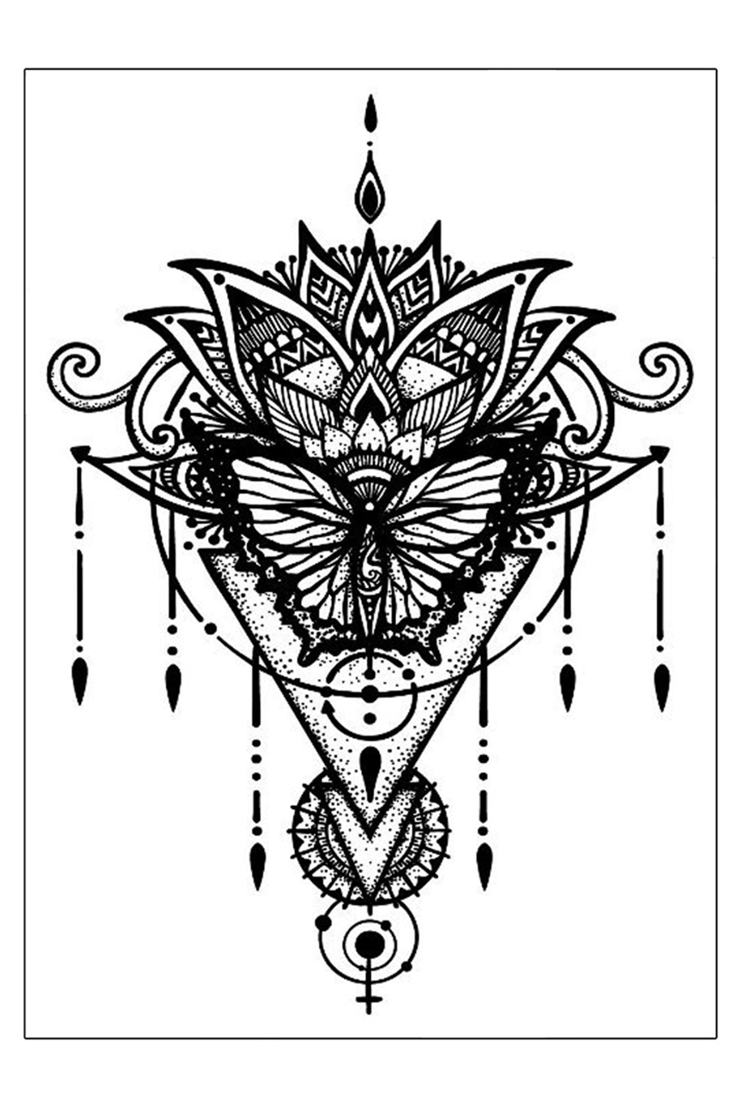 Lotus Mandala Butterfly