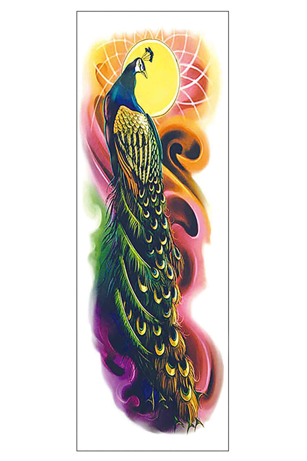 Peacock Rising Sun Sleeve