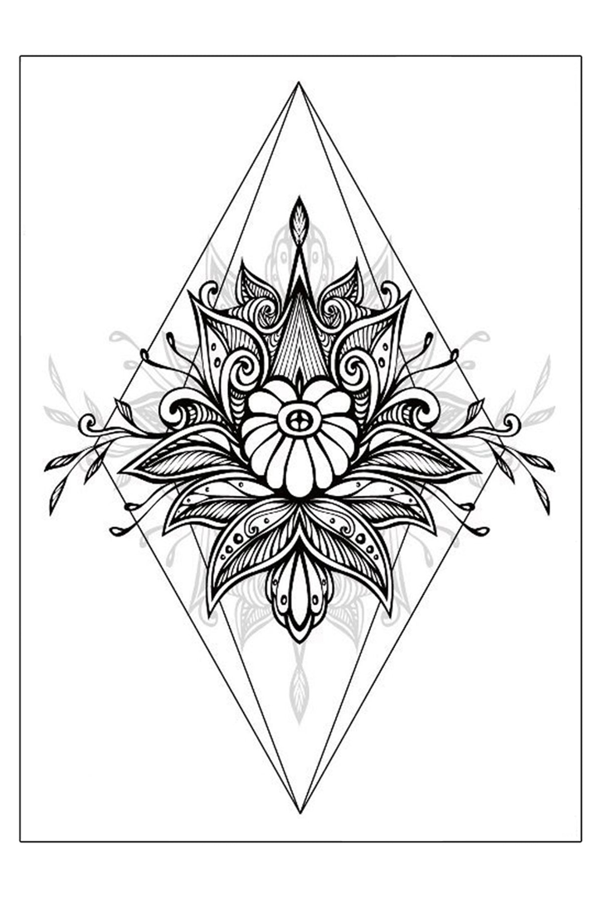Rhombus Lotus Mandala