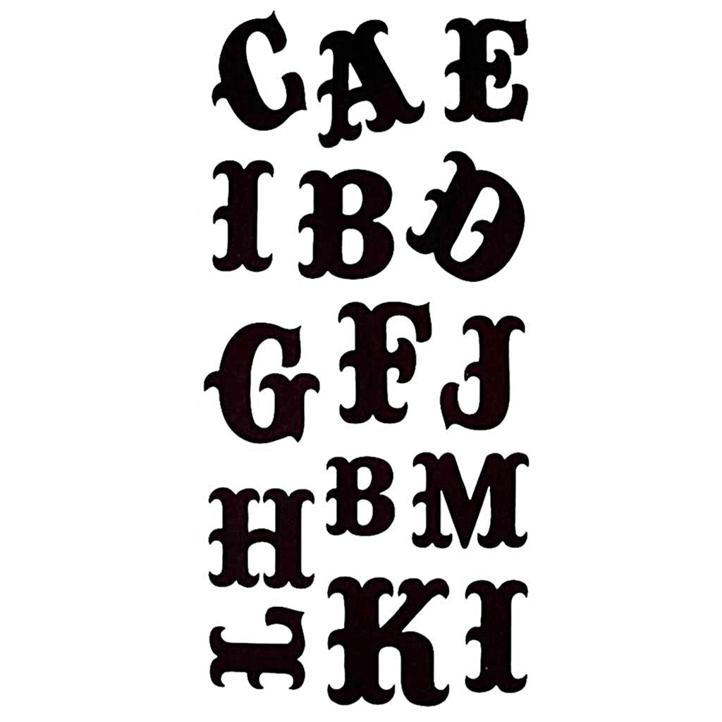 Celtic Letters Alphabet Temporary Tattoos