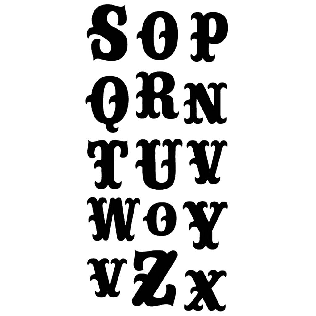 Celtic Letters Alphabet Temporary Tattoos
