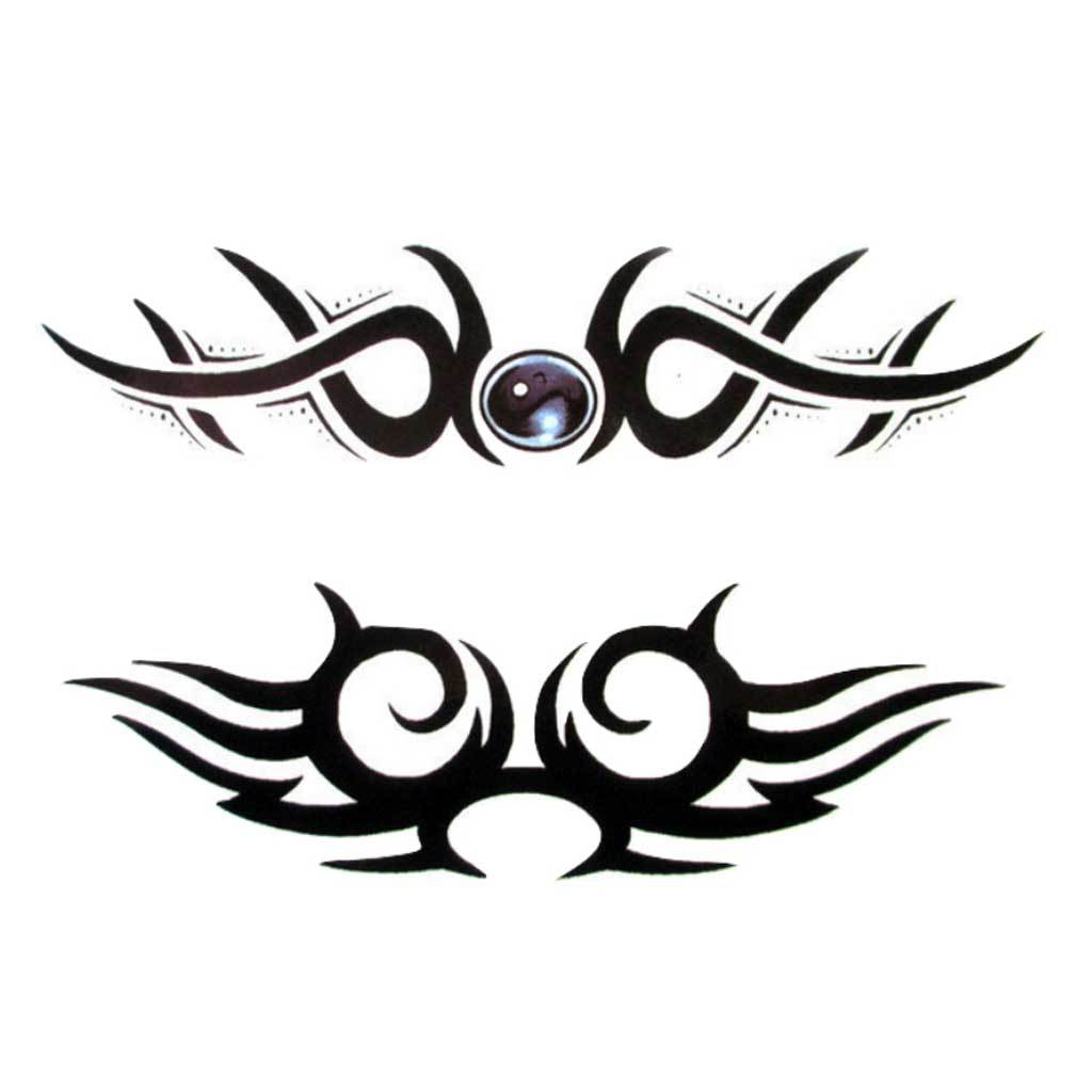 Tribal Antlers Temporary Tattoos (Set of 2)