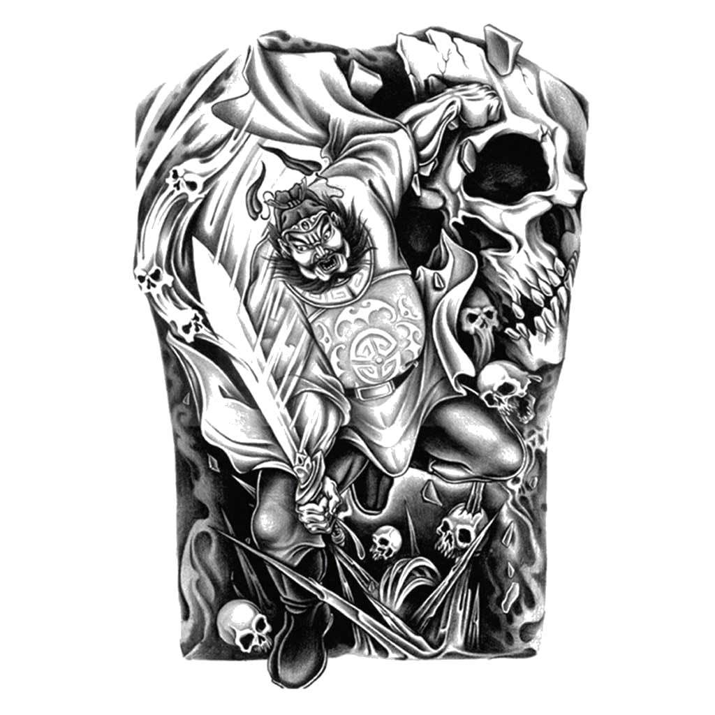 Zhong Kui - Ghost Hunter Temporary Tattoo