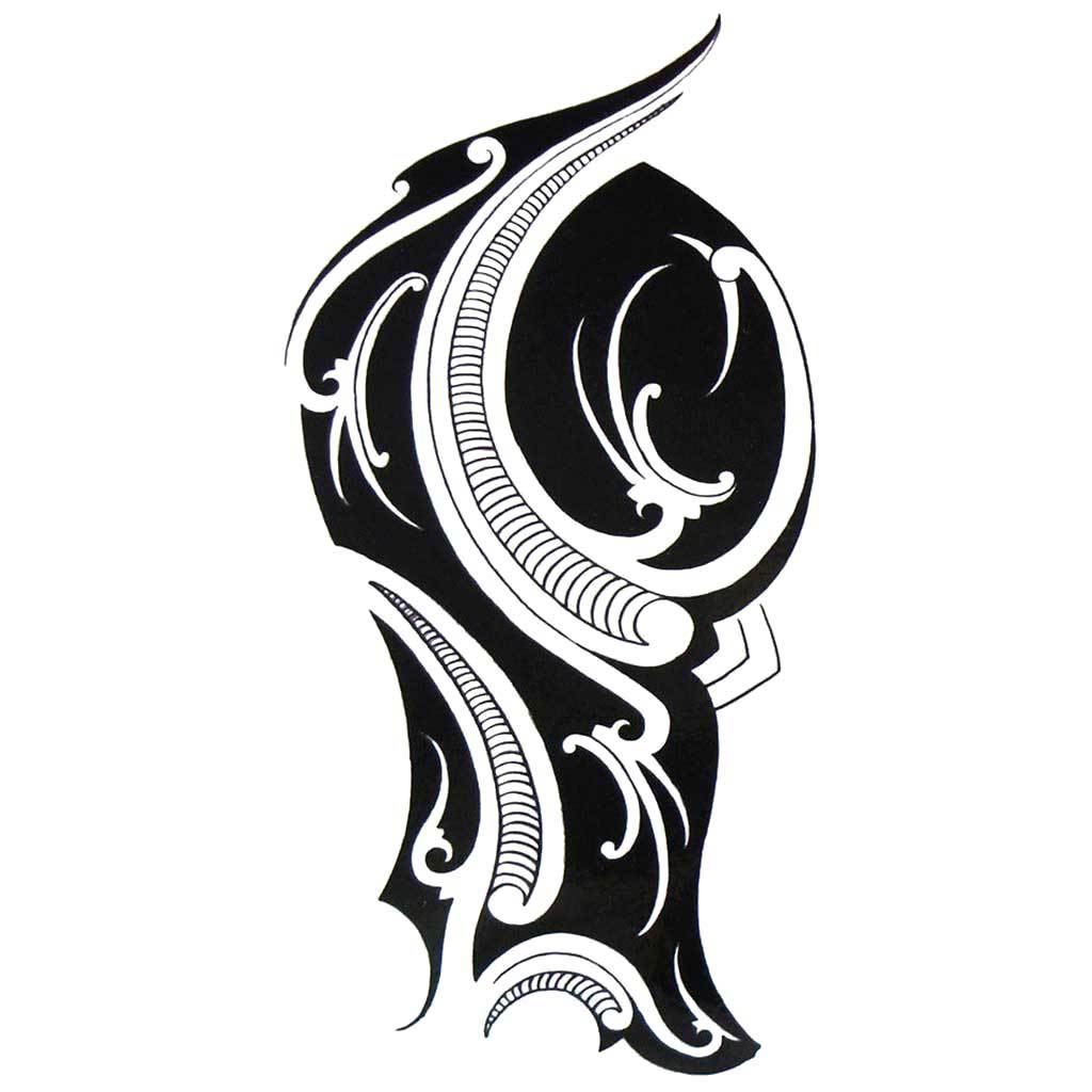 Tribal Sea Serpent Temporary Tattoo