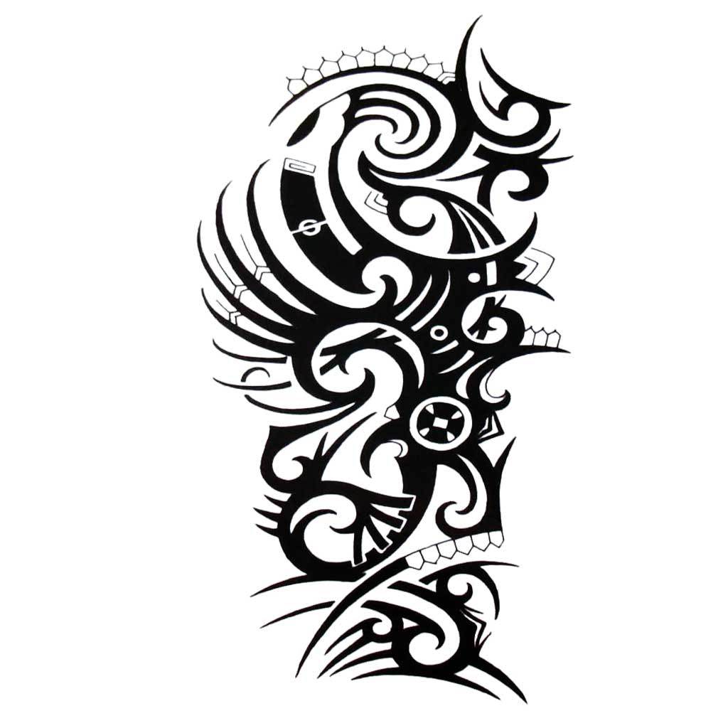 Tribal Dragon Arm Temporary Tattoo