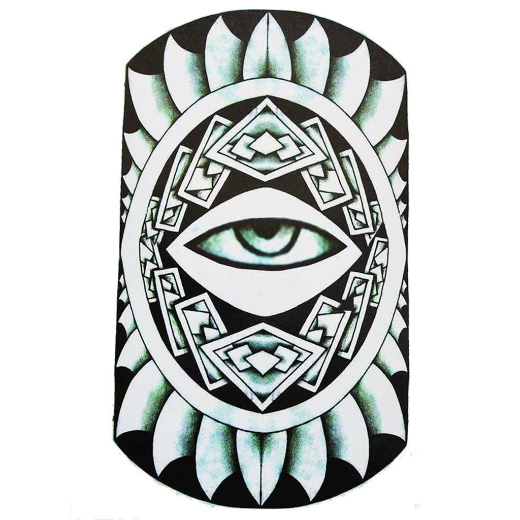 Secret Eye Aztec Abstract Temporary Tattoo