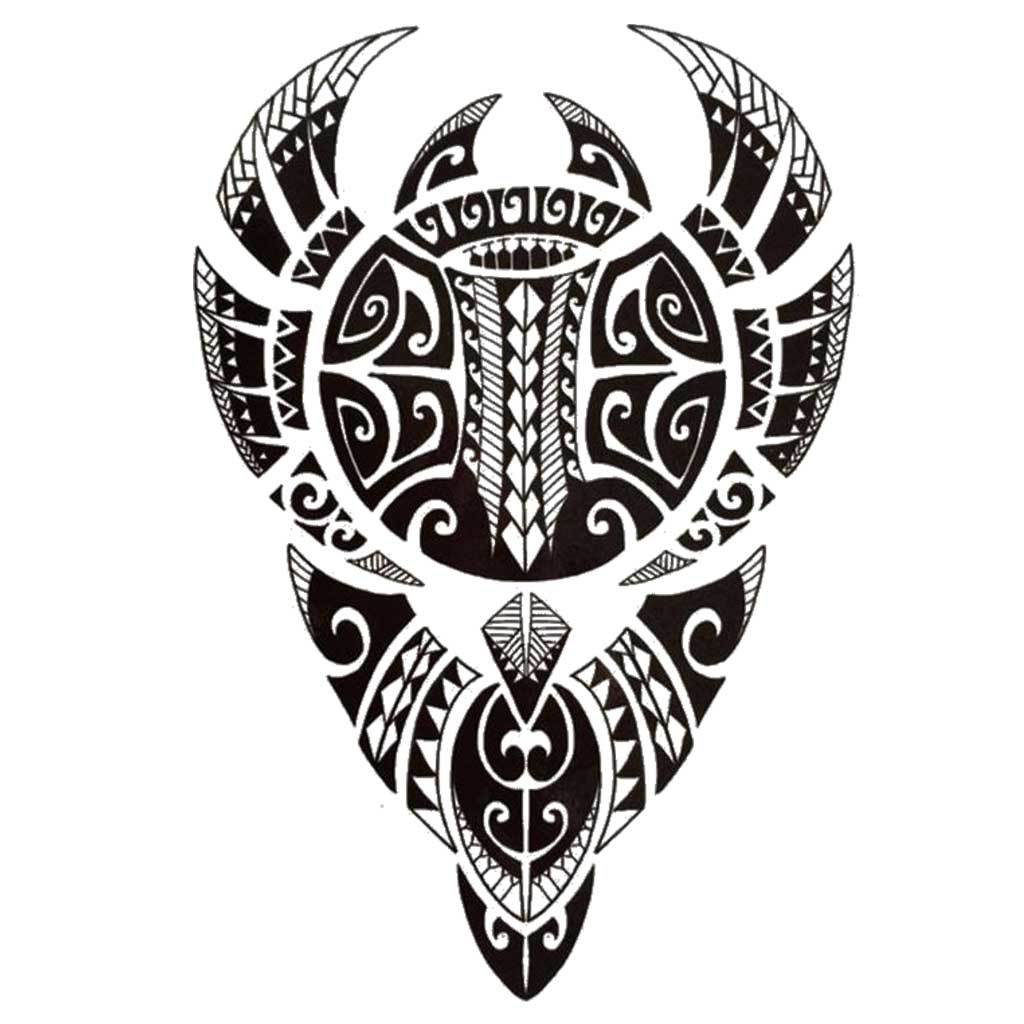 Polynesian Manta Ray Temporary Tattoo