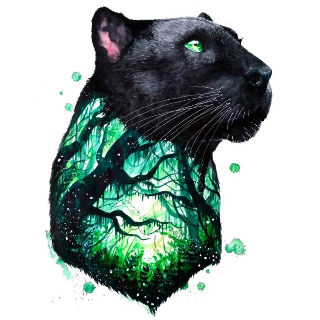 Mystical Panther Temporary Tattoo
