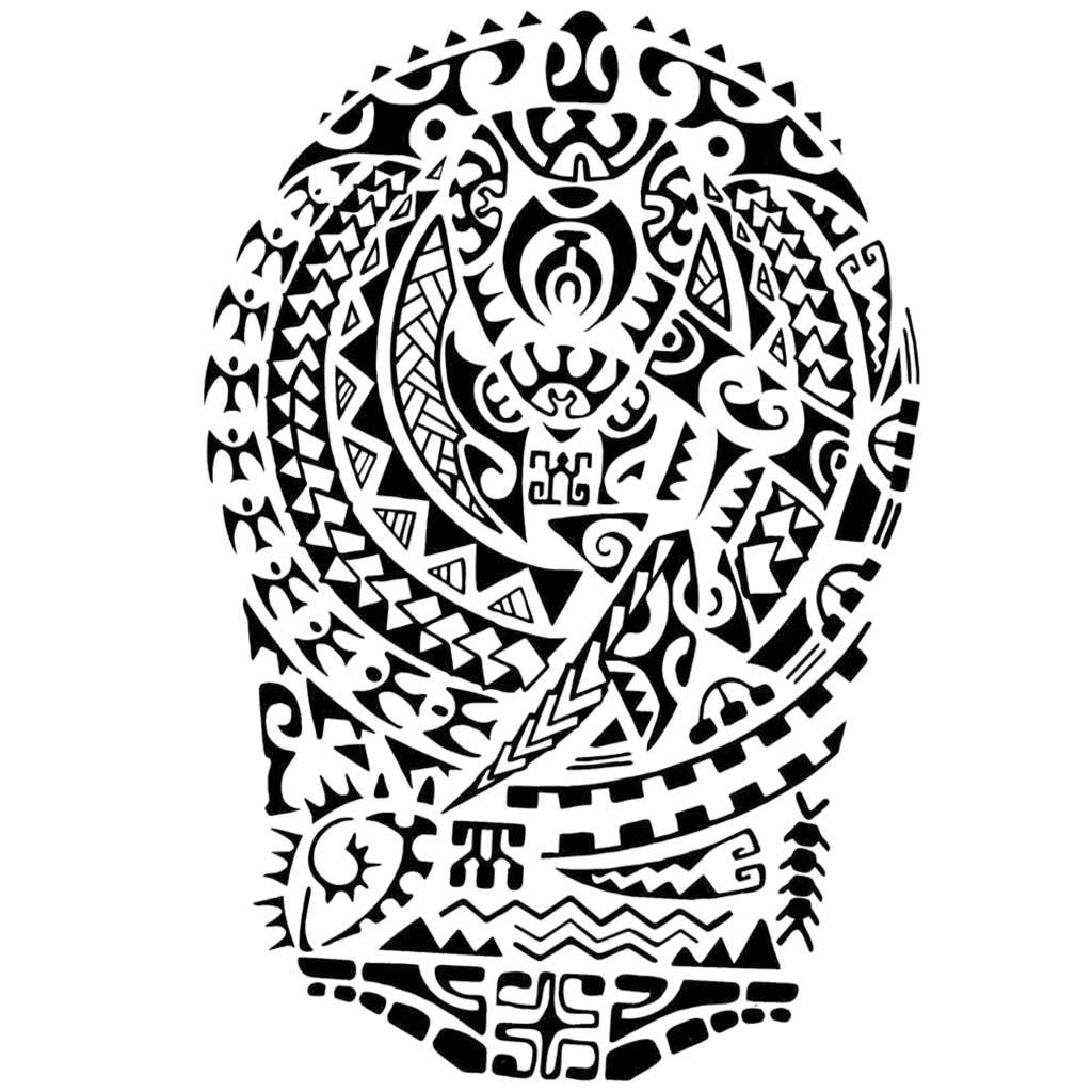 Polynesian Maori Tribal Temporary Tattoo