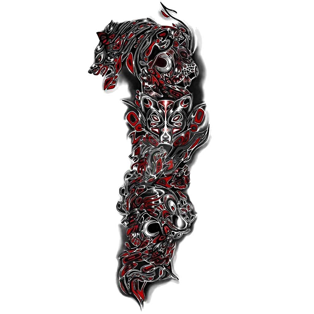 Native Wolf 3D Sleeve