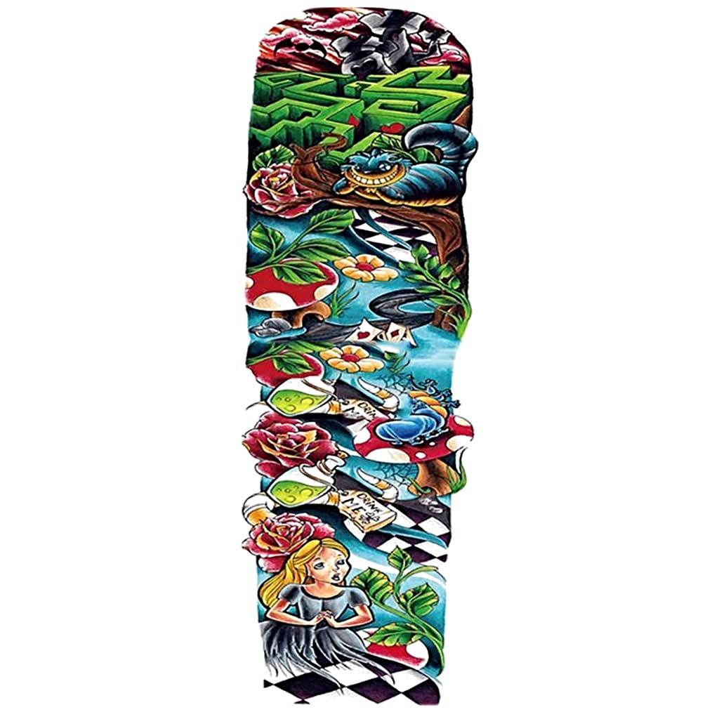 Alice in Wonderland Temporary Tattoo Sleeve