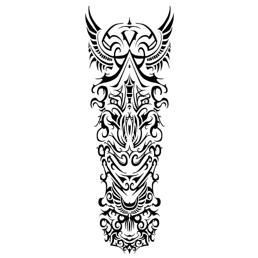 Tribal Wings Temporary Tattoo Sleeve