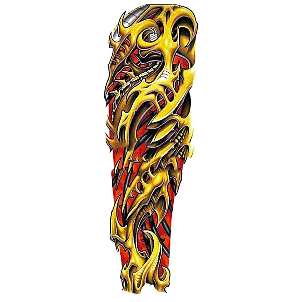 Alien Biomechanical 3D Temporary Tattoo Sleeve