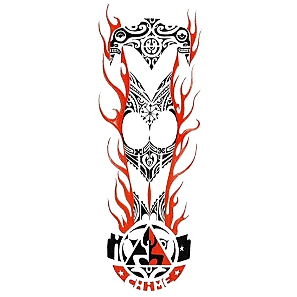 Chime Maori Tribal Temporary Tattoo Sleeve