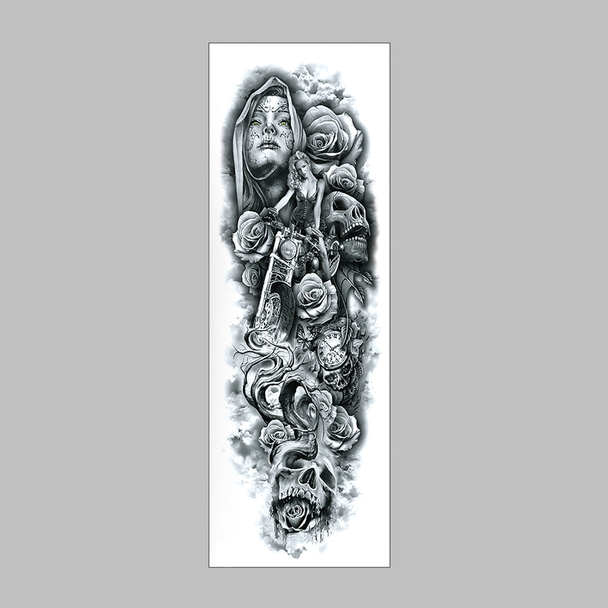 Santa Muerte Biker Sleeve