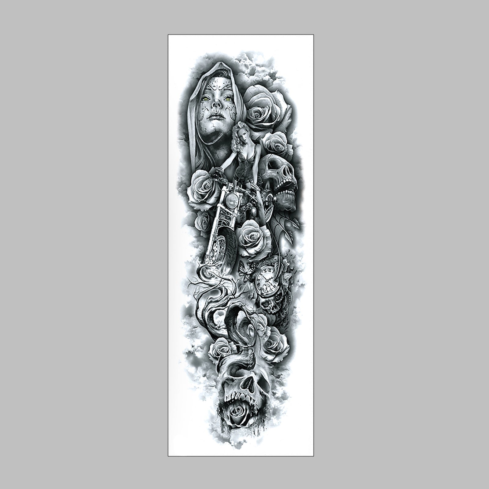 Santa Muerte Biker Sleeve